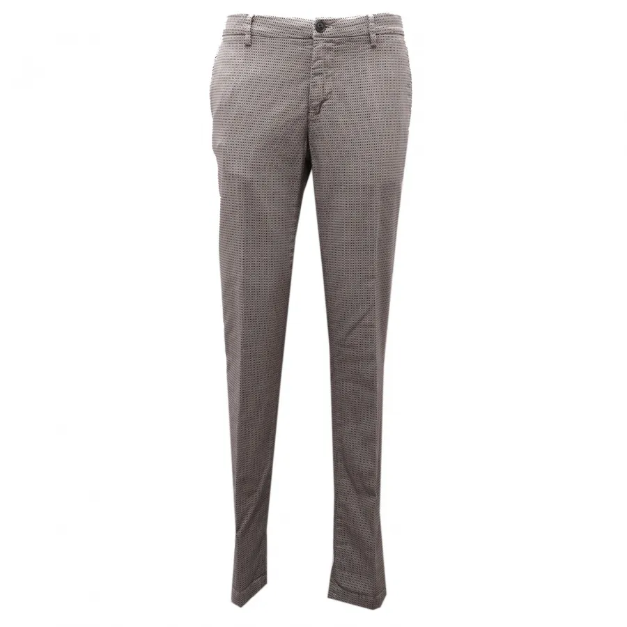 0392AF pantalone uomo MASON'S grey micro pattern cotton trouser man