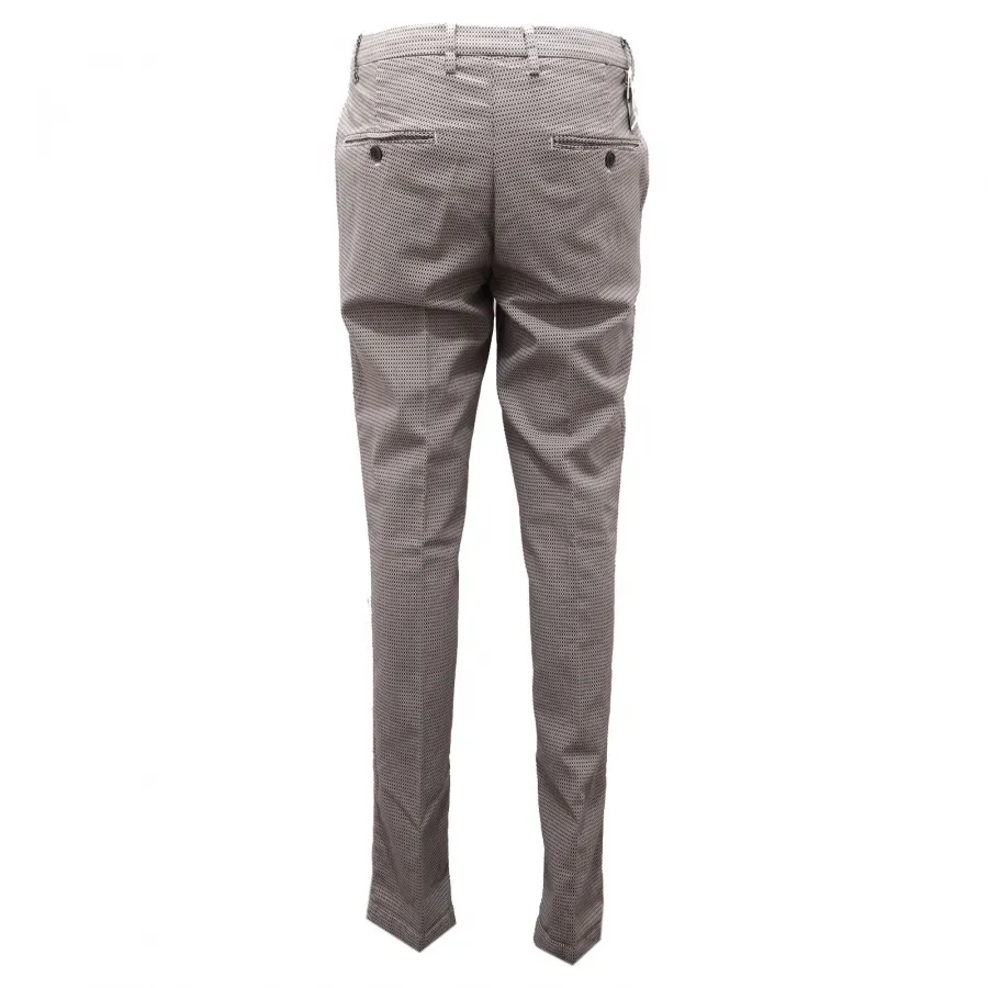 0392AF pantalone uomo MASON'S grey micro pattern cotton trouser man
