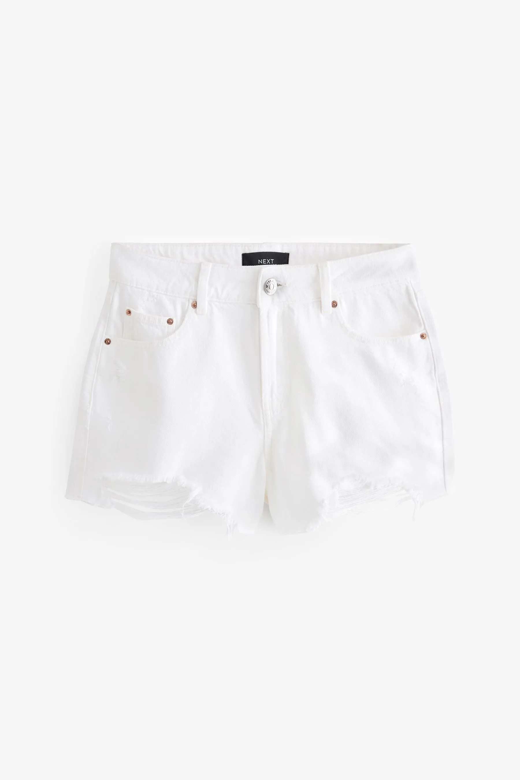 100% Cotone Shorts Denim Strappato    