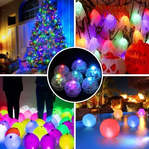 150Pcs Luci LED per Palloncini, Mini LED Rotonde Palloncini, Luci LED Lampeggianti per Feste, Decorazione per Lanterne, Complean