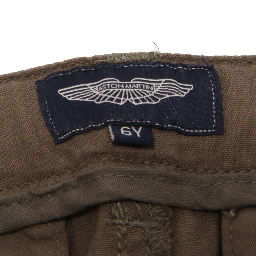1520T bermuda bimbo  ASTON MARTIN verde militare short kid
