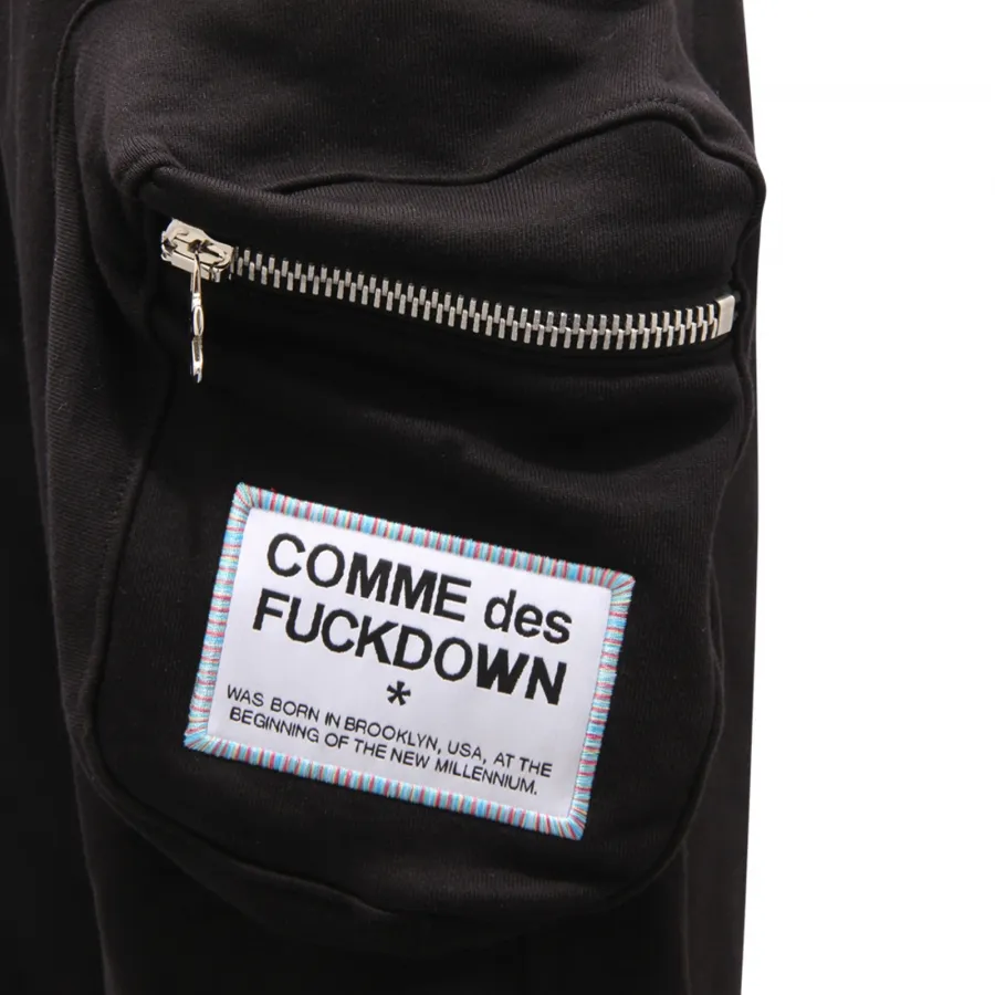 4746AS pantalone tuta uomo COMME DES FUCKDOWN man sweatpants black
