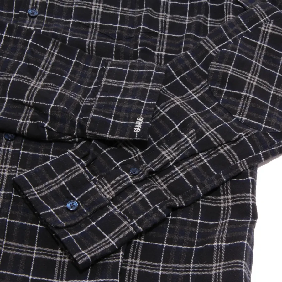 5433U camicia uomo SUN 68 dark grey shirt long sleeve men
