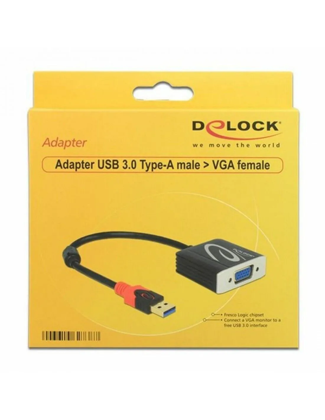 Adattatore USB 3.0 con VGA DELOCK 62738 20 cm Nero