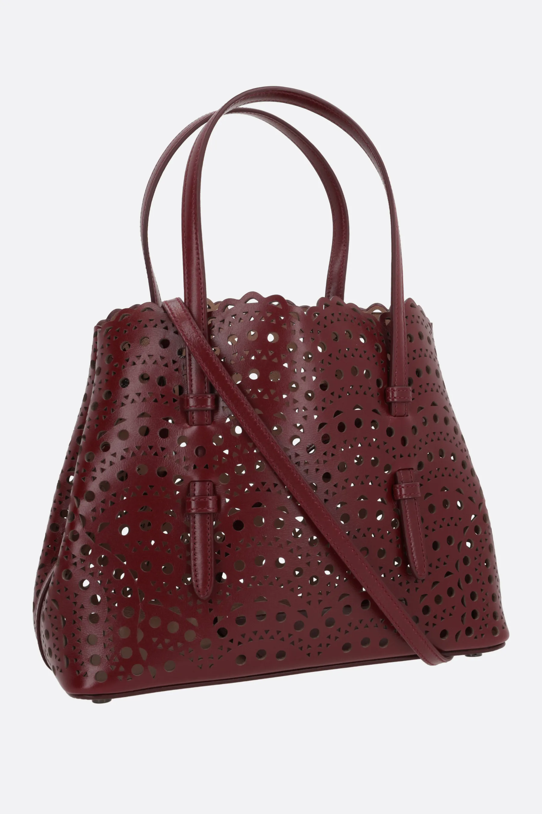  ALAIA borsa tote Mina 25 in pelle laserata 