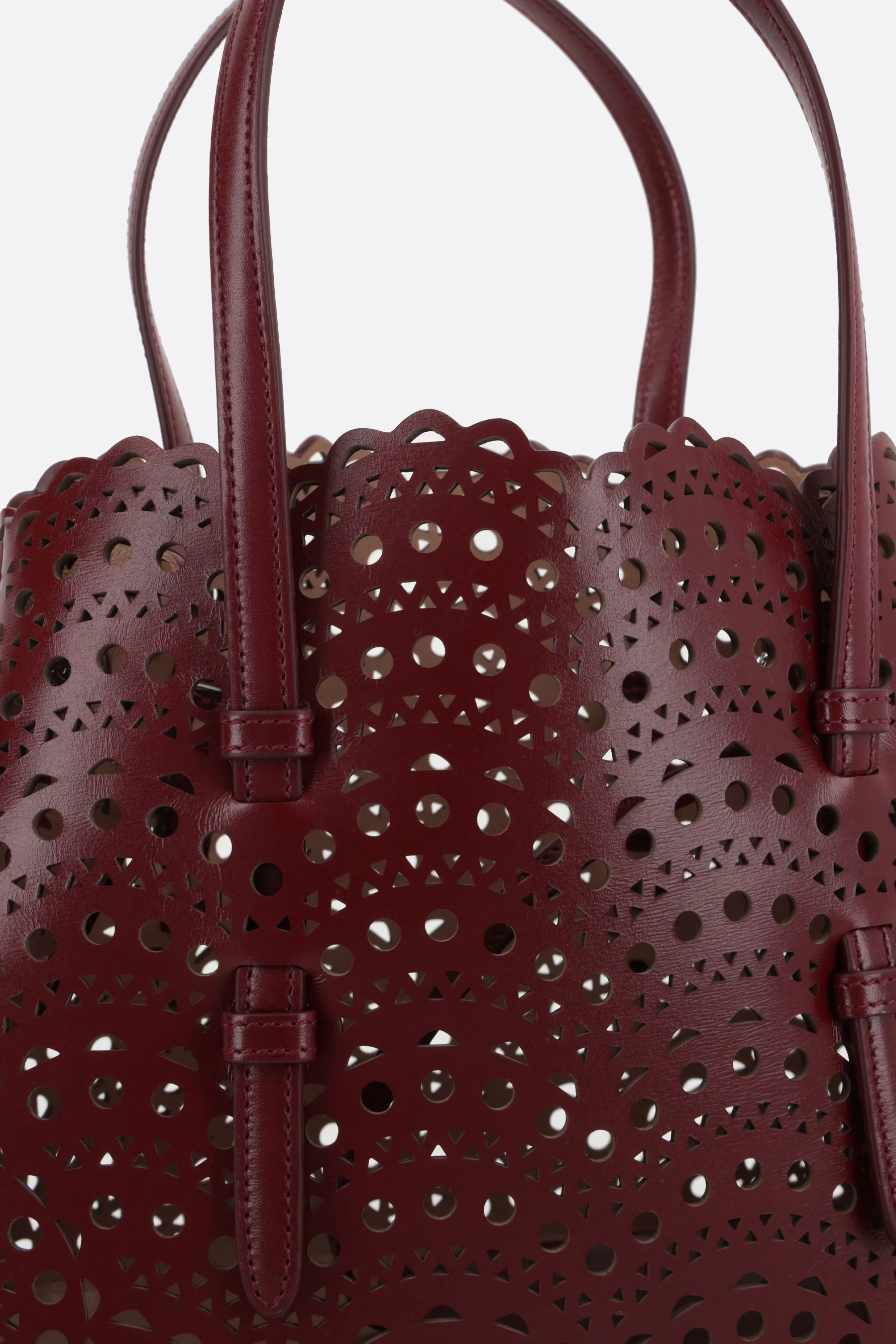  ALAIA borsa tote Mina 25 in pelle laserata 