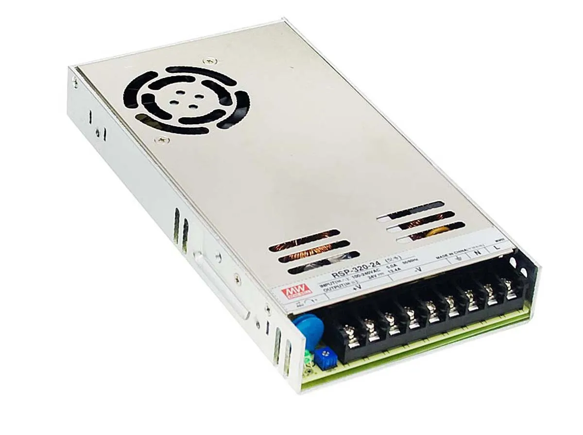 Alimentatore switching MEAN WELL RSP-320-13.5, 321W, ingresso 124 → 370 V dc, 88 → 264 V ac, uscita 13.5V