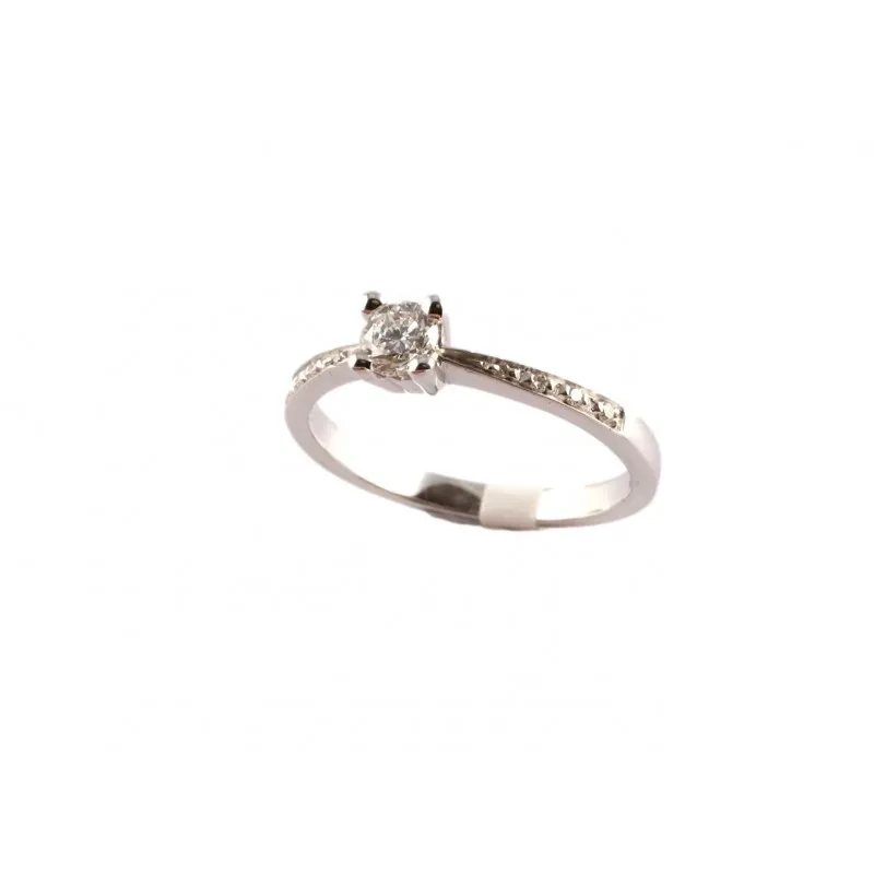 anello solitario donna Gioielli Lavinia lav000004 in oro 750 bianco con diamanti 
