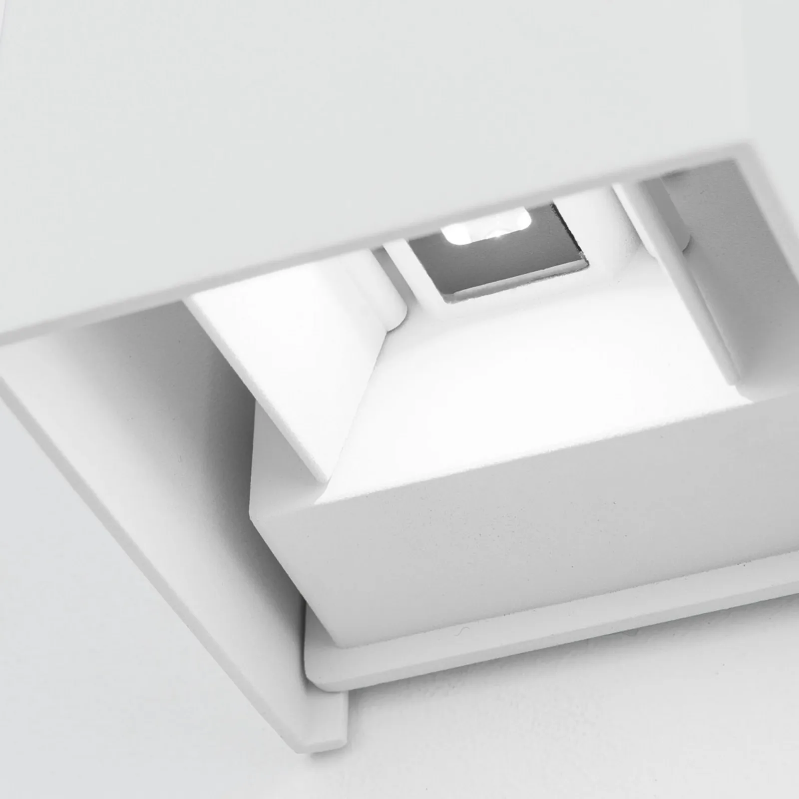 Applique LED cubica da esterni Cube in bianco