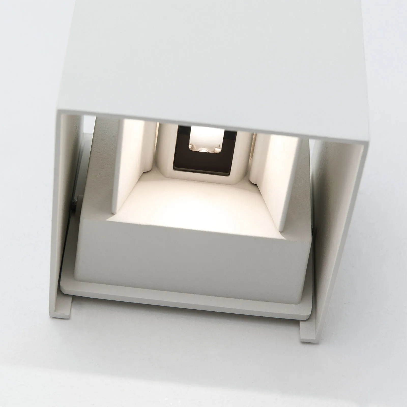 Applique LED cubica da esterni Cube in bianco