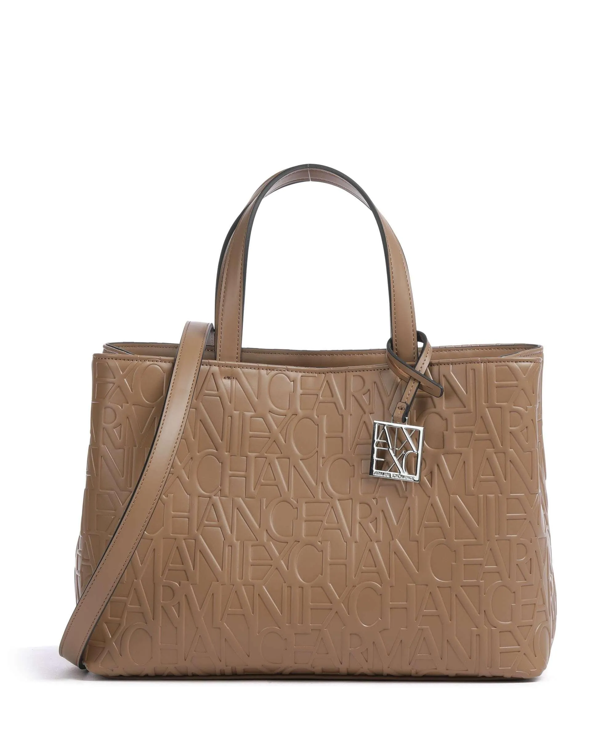  Armani Exchange Liz M Borsa a mano pelle sintetica marrone  