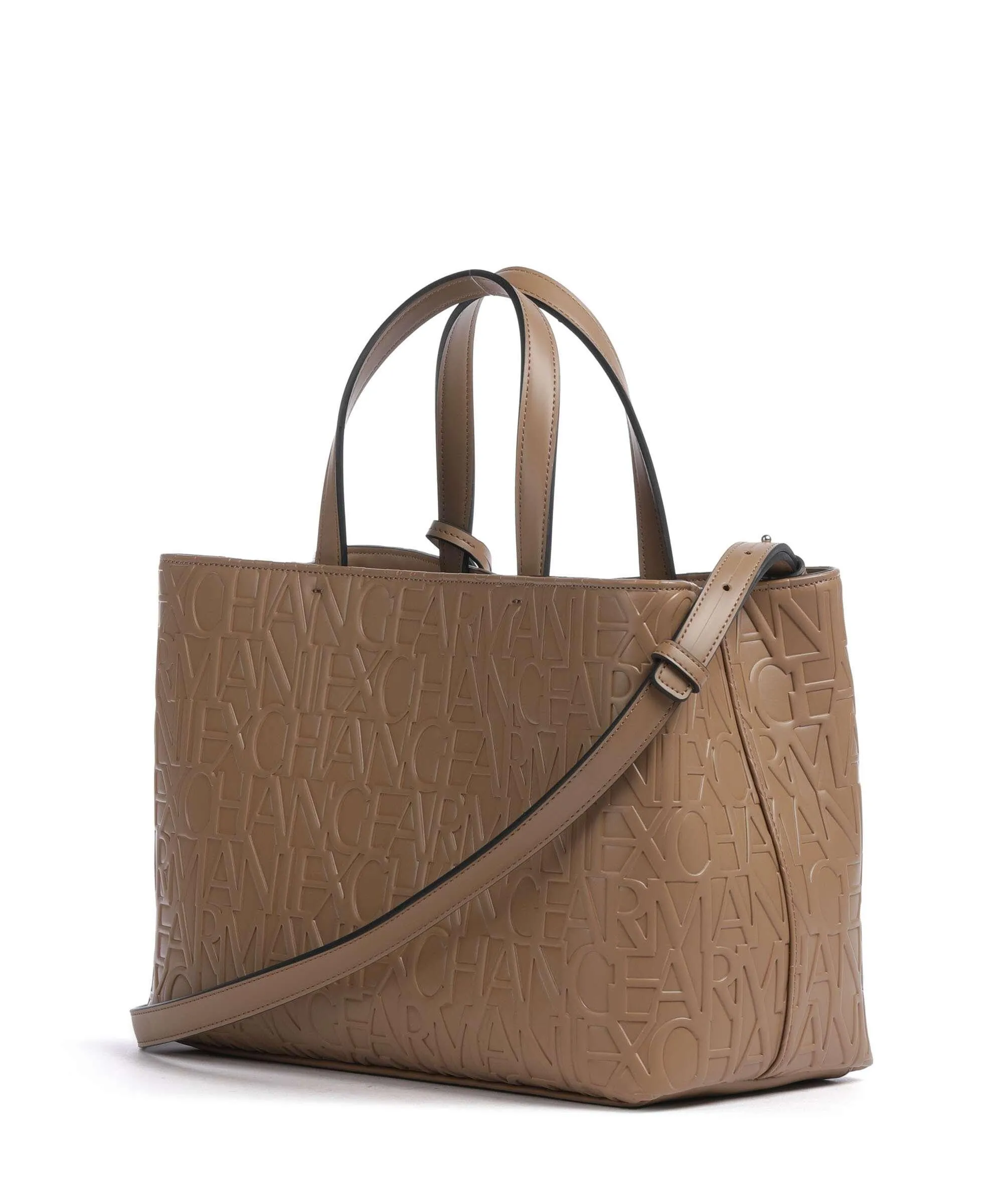  Armani Exchange Liz M Borsa a mano pelle sintetica marrone  