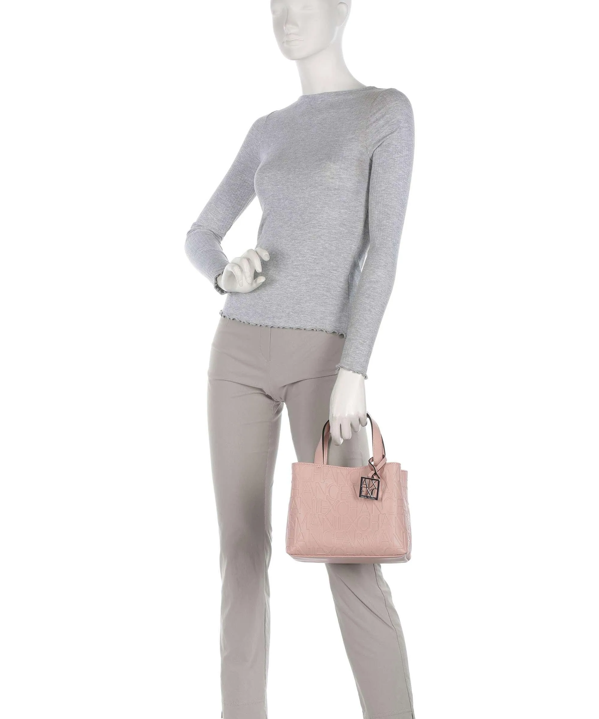  Armani Exchange Liz S Borsa a mano pelle sintetica rosa  