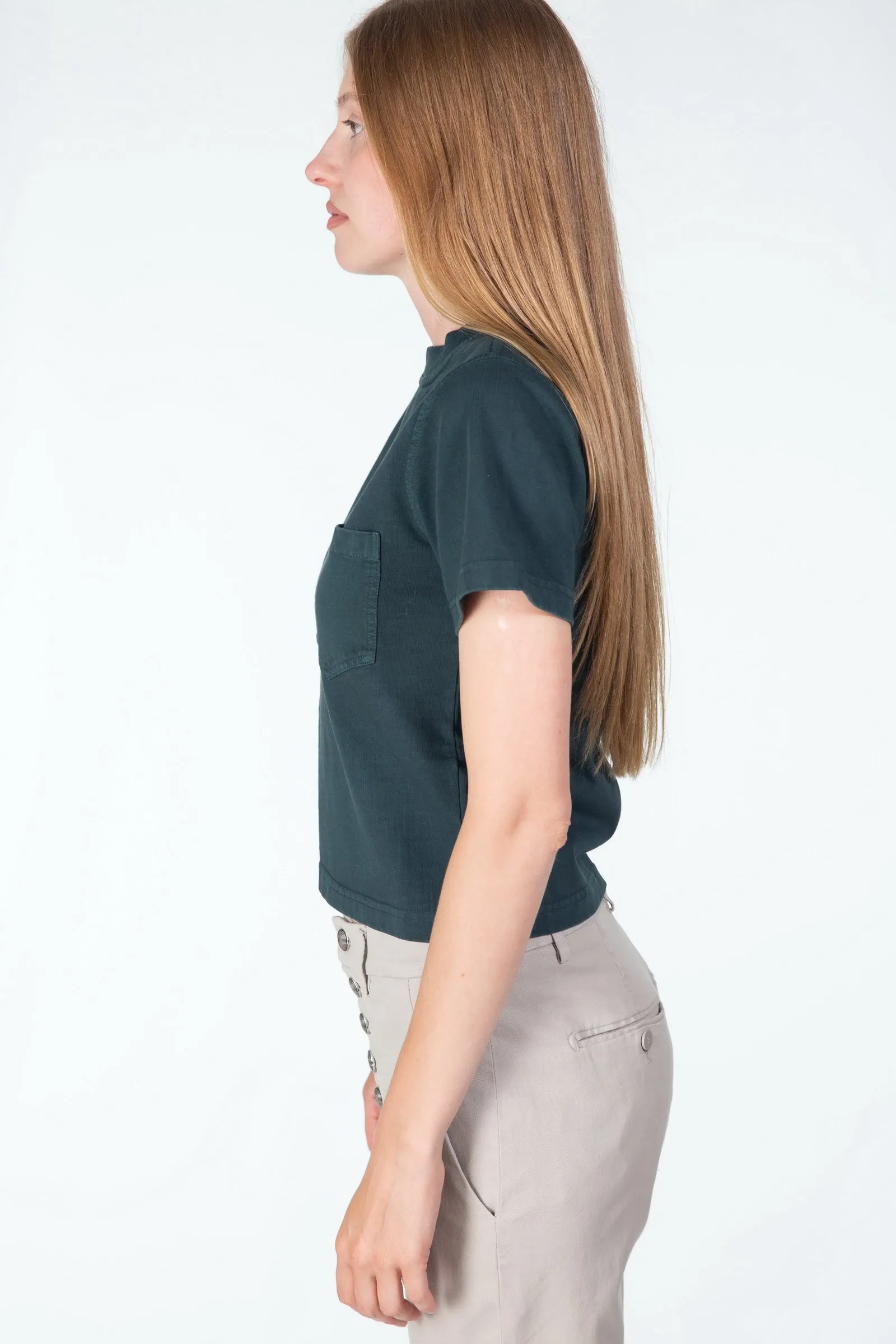 ASPESI T-shirt cropped in jersey pesante