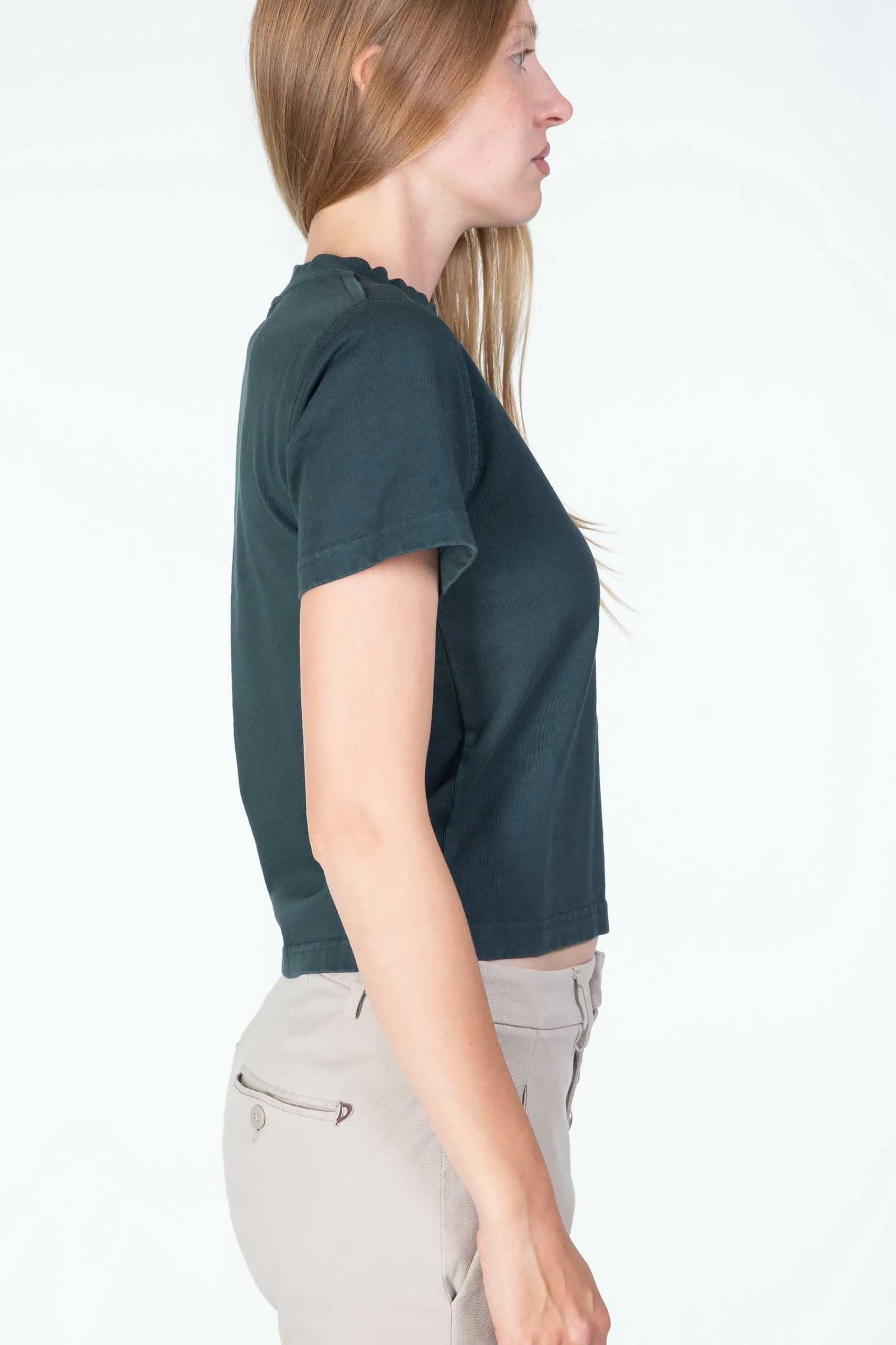 ASPESI T-shirt cropped in jersey pesante