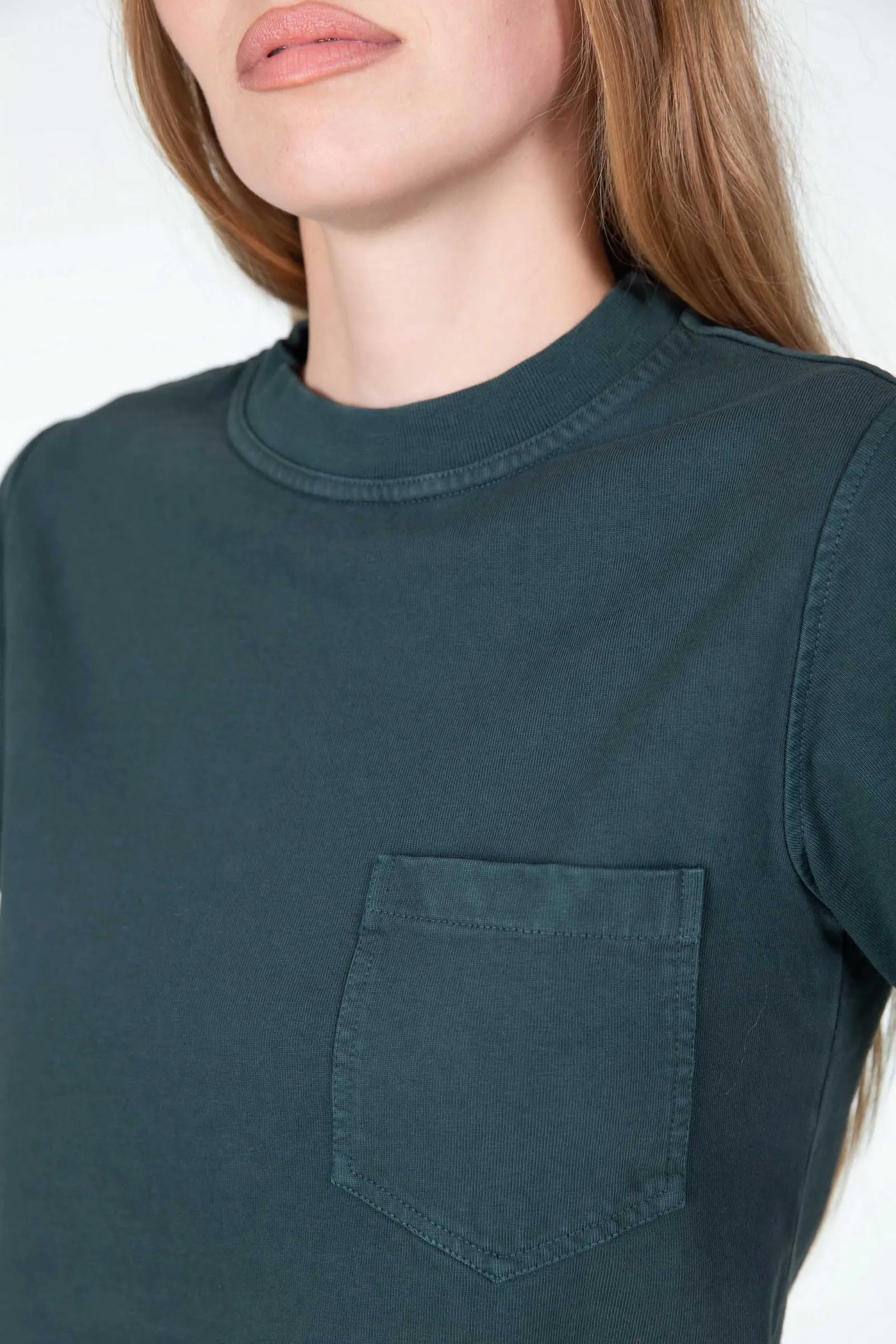 ASPESI T-shirt cropped in jersey pesante