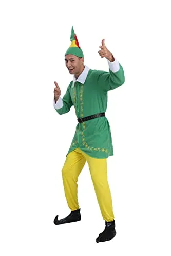 AudMsier Abbigliamento da Elfo di Halloween Abbigliamento Natalizio Abbigliamento da Uomo Abbigliamento da Festa per Uomo e Donn