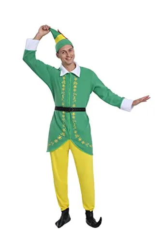 AudMsier Abbigliamento da Elfo di Halloween Abbigliamento Natalizio Abbigliamento da Uomo Abbigliamento da Festa per Uomo e Donn