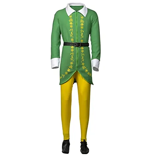 AudMsier Abbigliamento da Elfo di Halloween Abbigliamento Natalizio Abbigliamento da Uomo Abbigliamento da Festa per Uomo e Donn