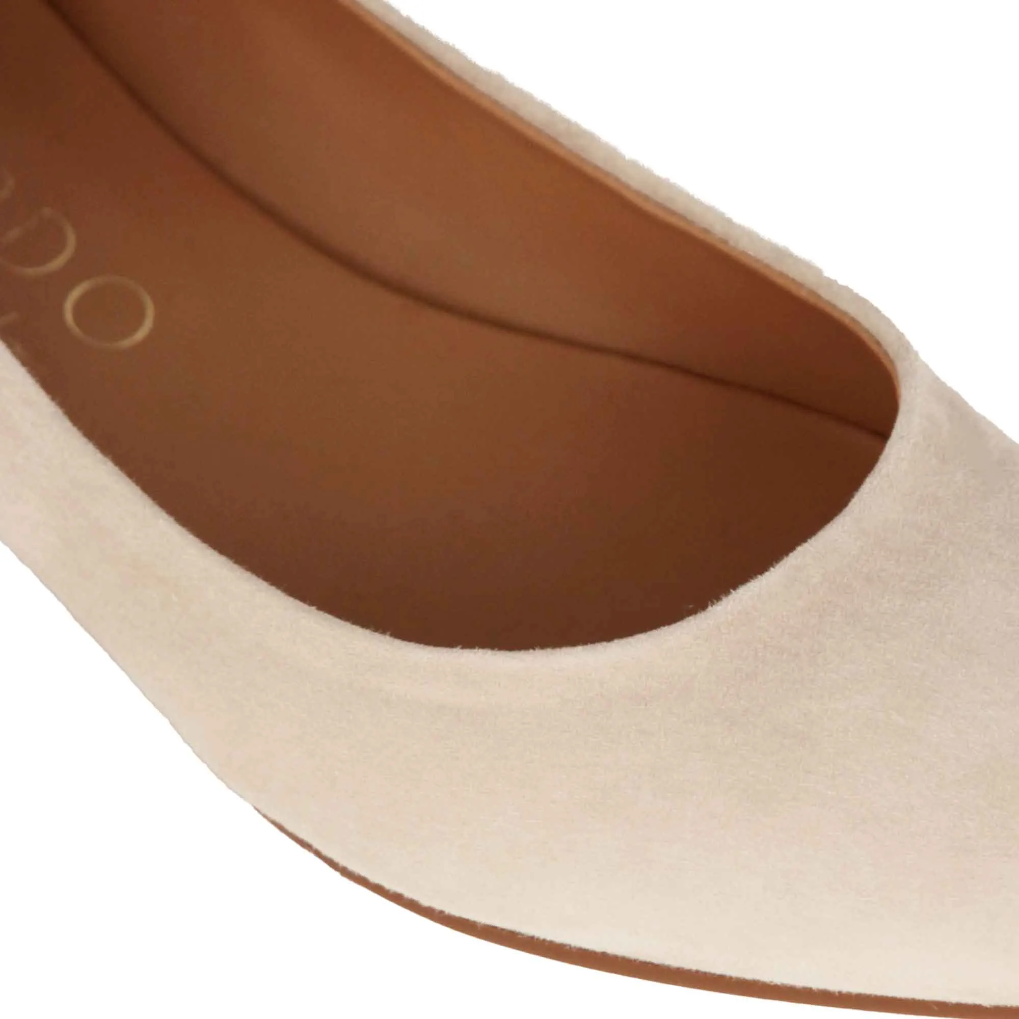 Ballerina raffinata da donna in pelle scamosciata colore rosa