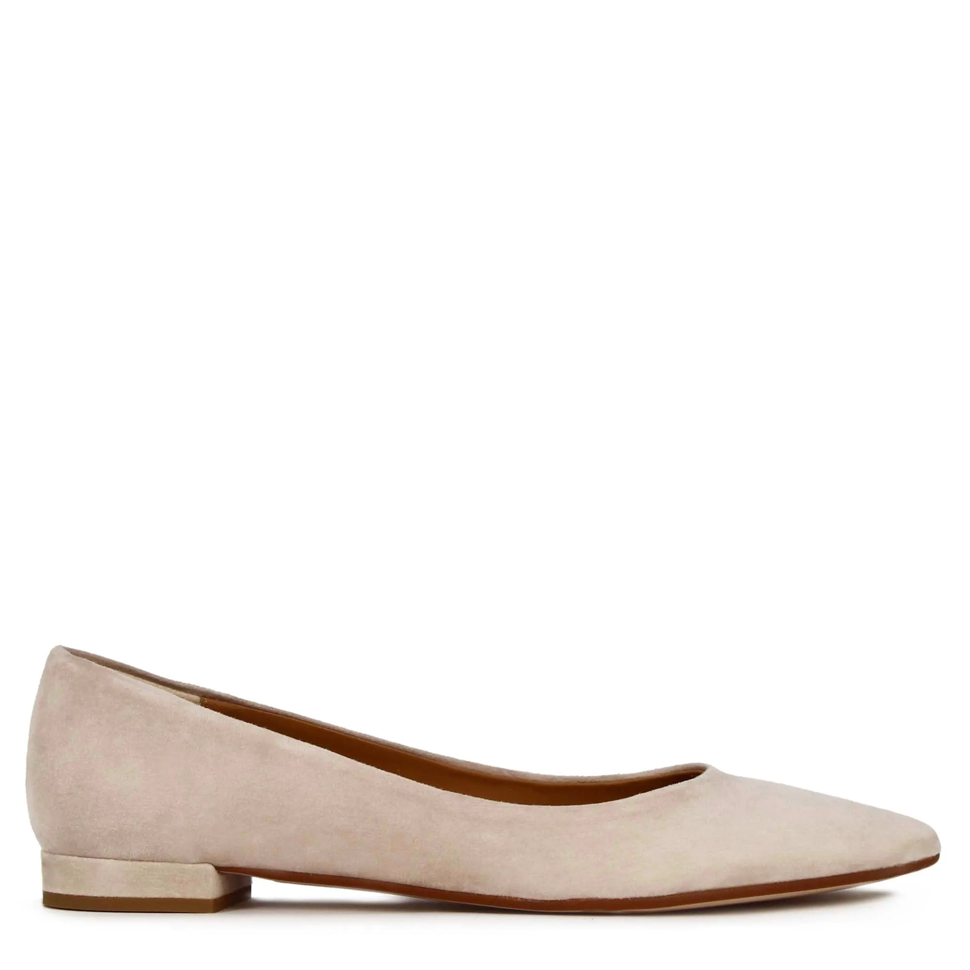 Ballerina raffinata da donna in pelle scamosciata colore rosa