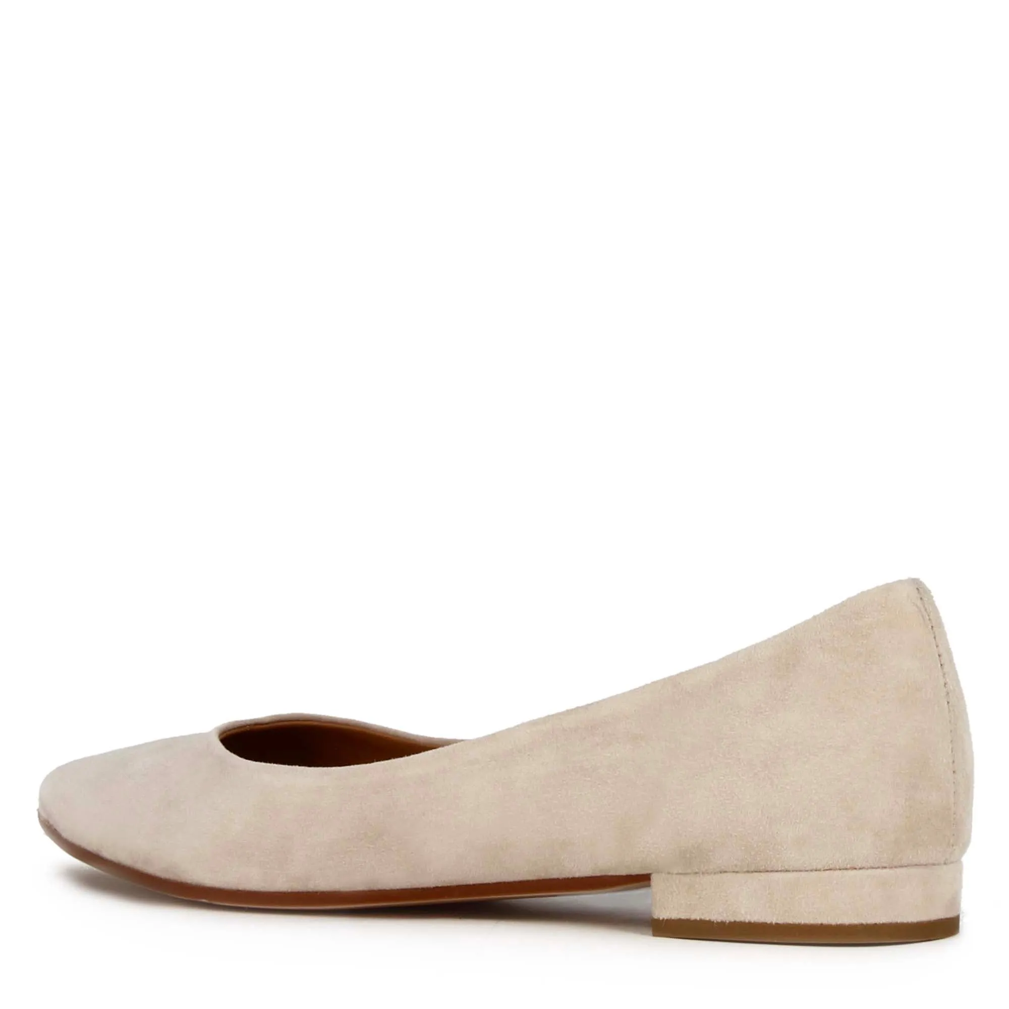 Ballerina raffinata da donna in pelle scamosciata colore rosa