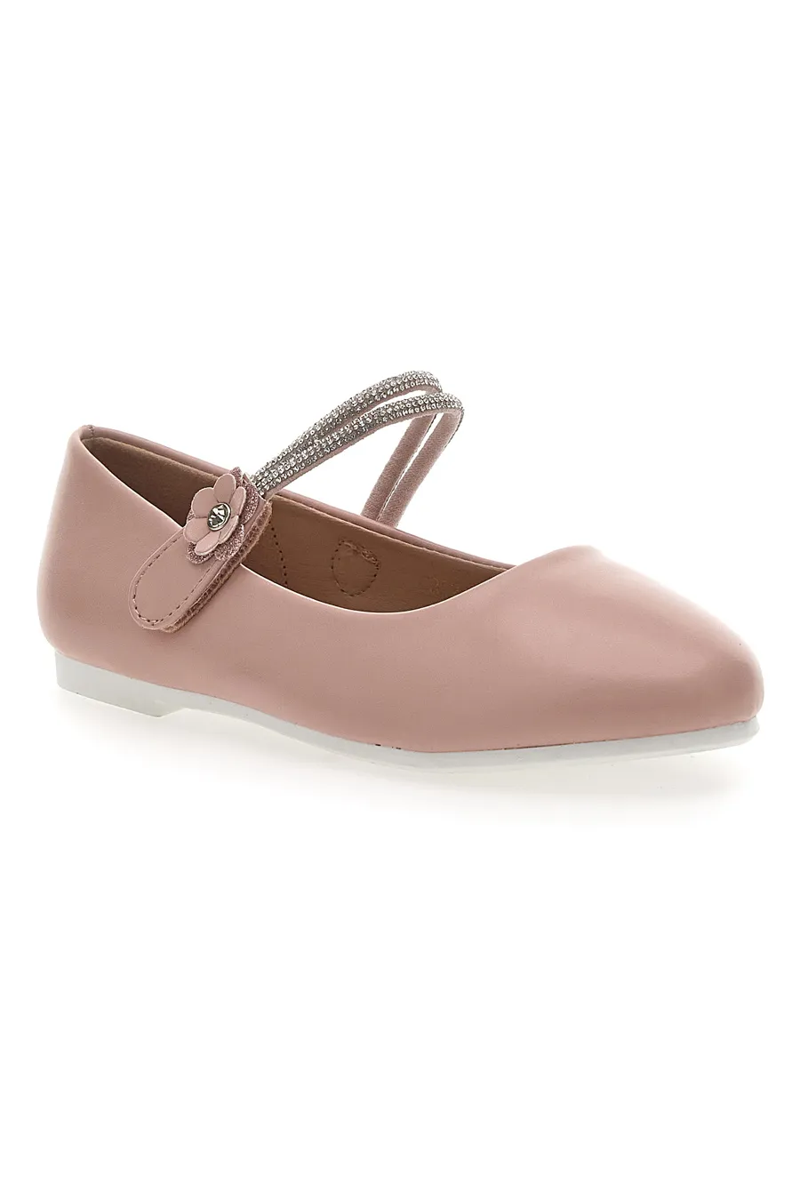 Ballerine Rosa Con Strass e Applicazione Floreale Pitt Kids 392450