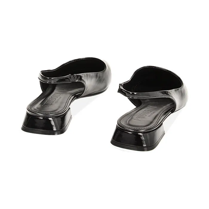 Ballerine slingback nere in naplack