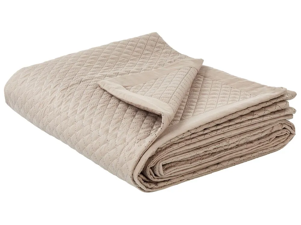 Bedspread NAPE 200 x 220 cm Taupe