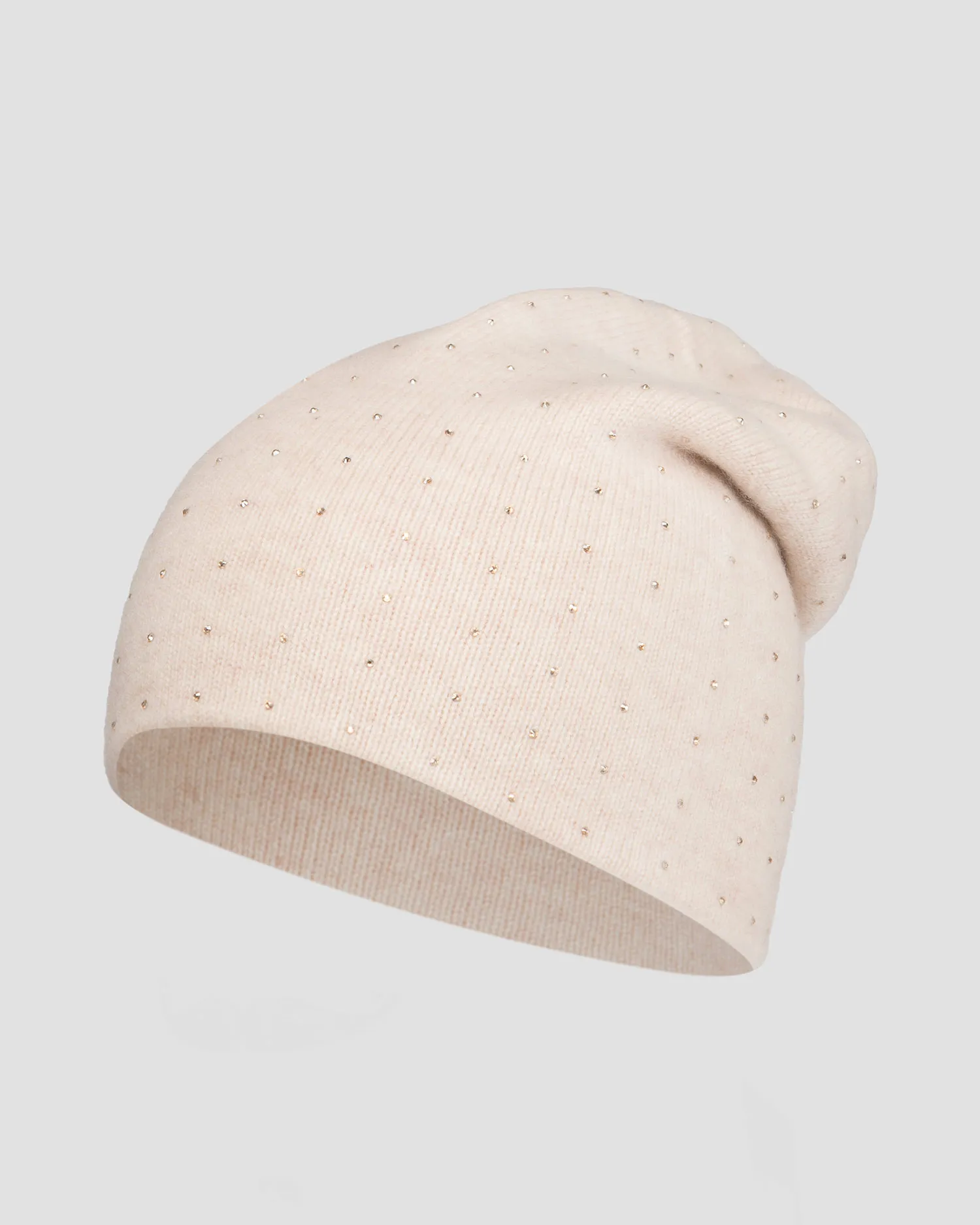 Berretto beige in cashmere da donna William Sharp ht1946-biscuit
