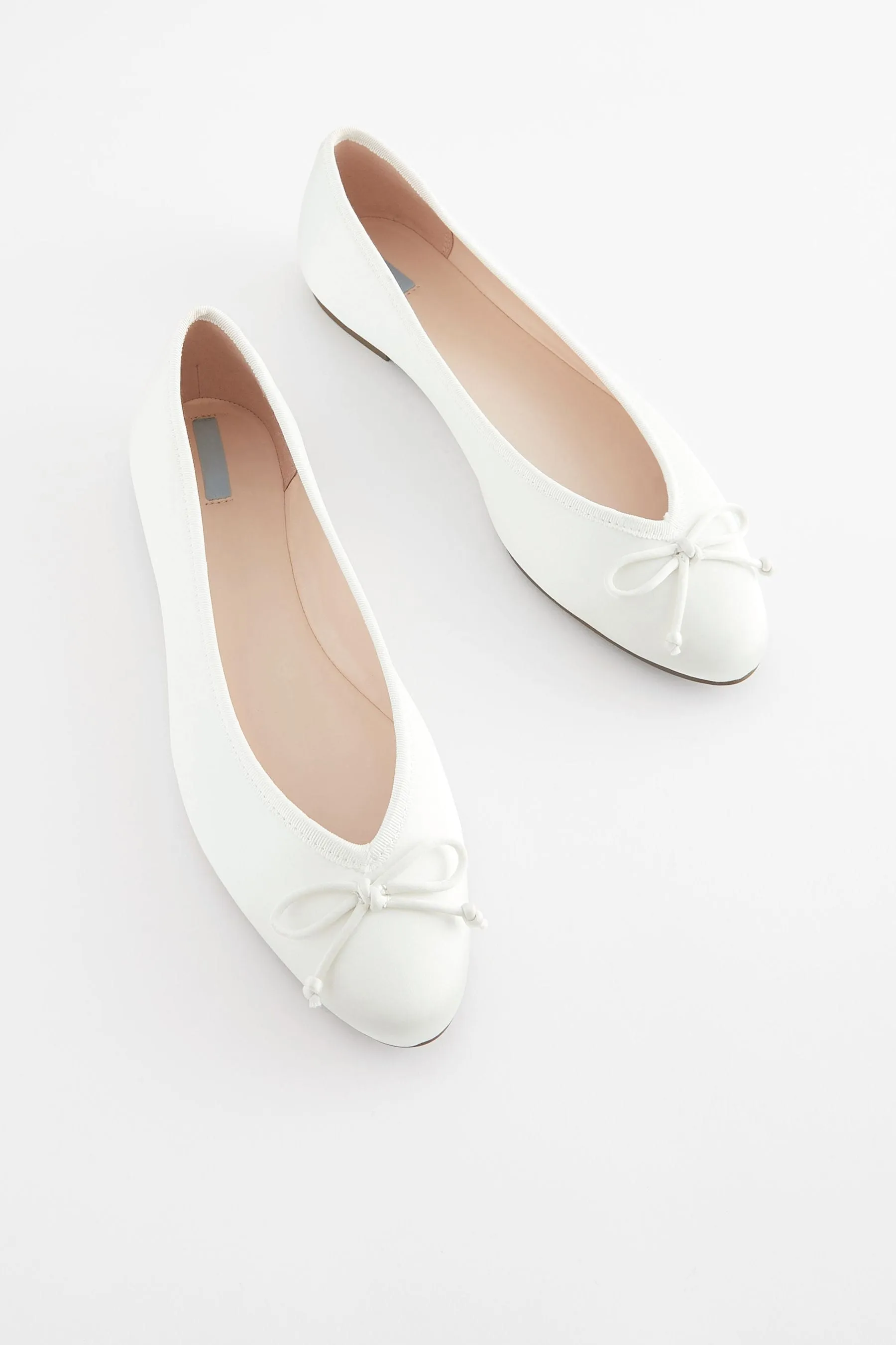Bianco Avorio  - Satin Ballerine da sposa per matrimonio Scarpe