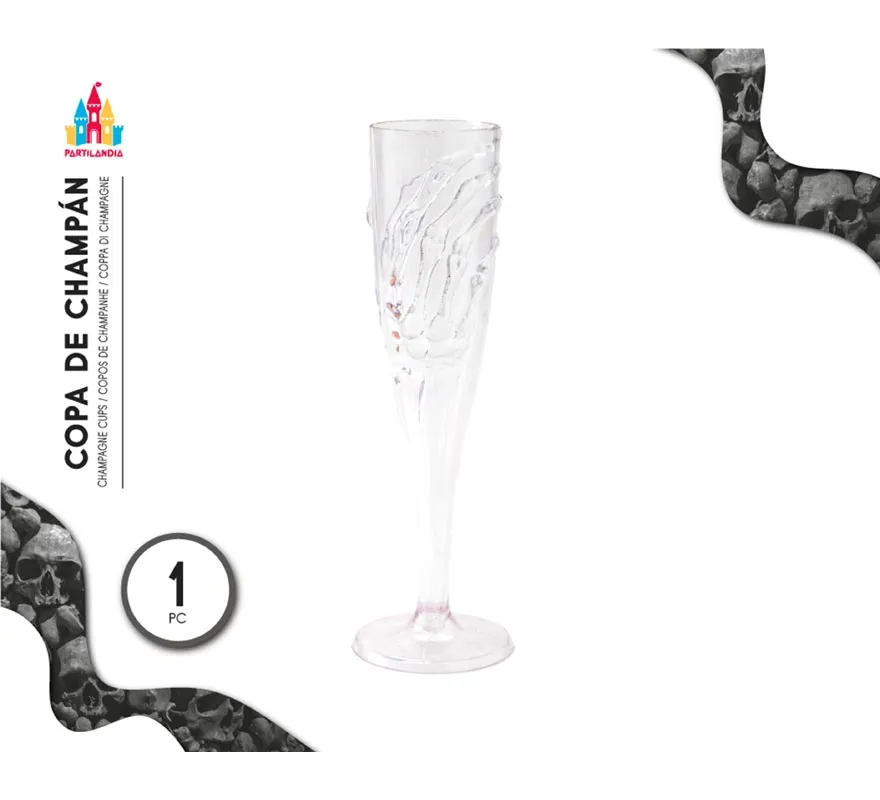 Bicchiere da champagne per Halloween in vari colori