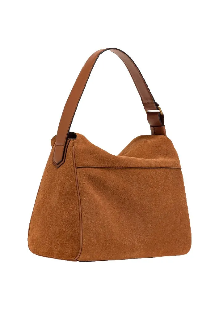 BIG LEAF BAG HOBO IN SUEDE