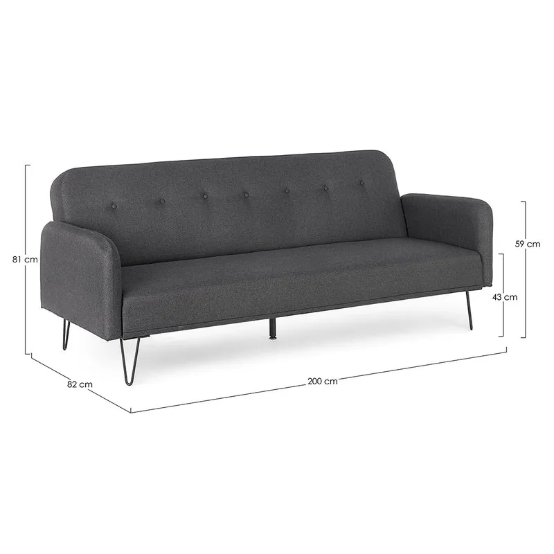 Bizzotto Divano letto Bridjet nero