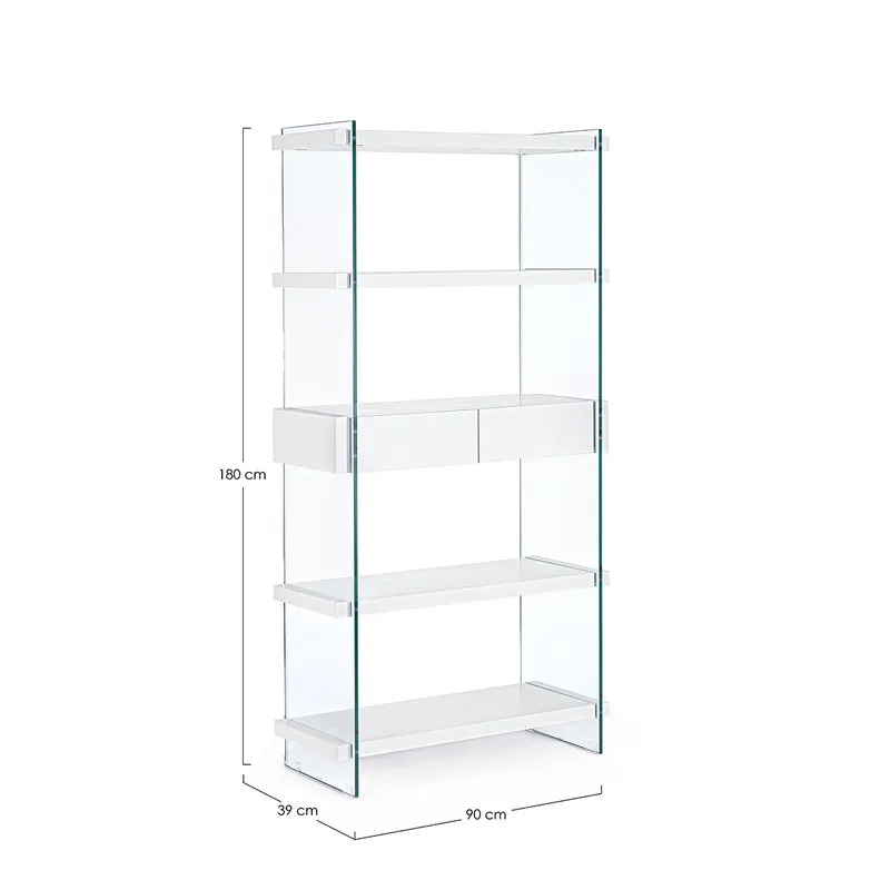 Bizzotto Libreria 4p-2c Line Wood bianco