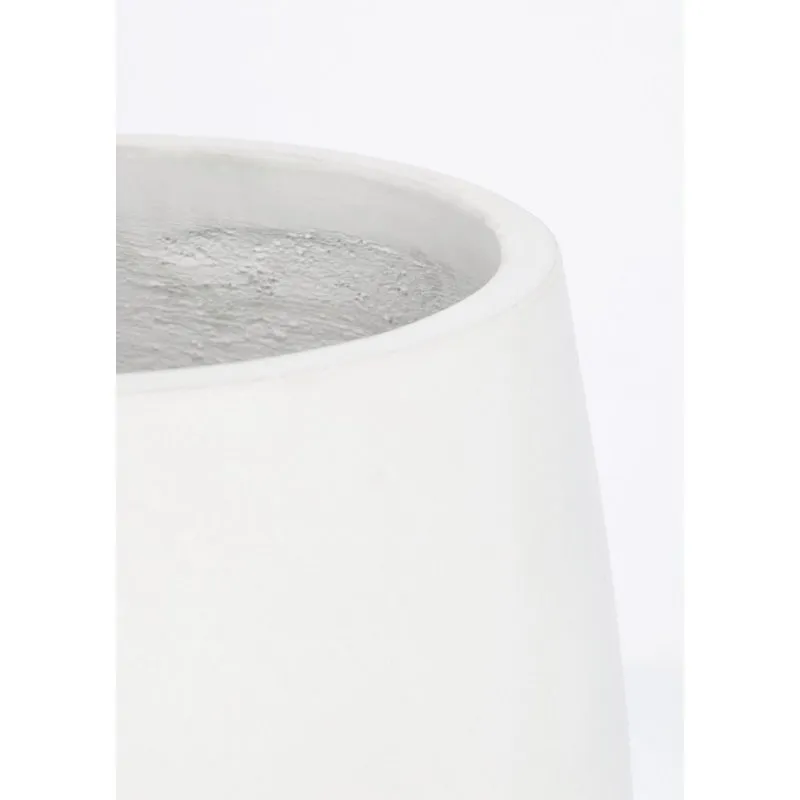 Bizzotto outdoor Set 2 porta vaso Hoian bombato bianco