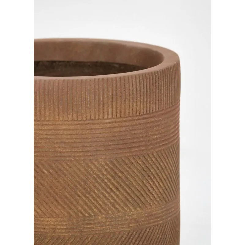 Bizzotto outdoor Set 5 porta vaso rigo cilindrico rusty