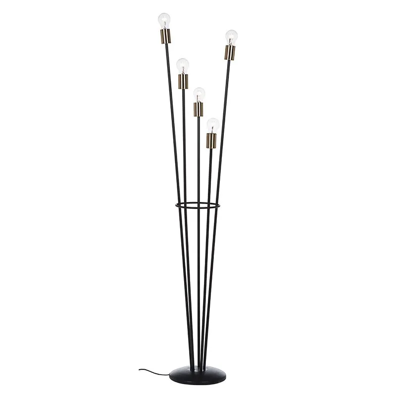Bizzotto Piantana Fiaccola 5 luci nero h155