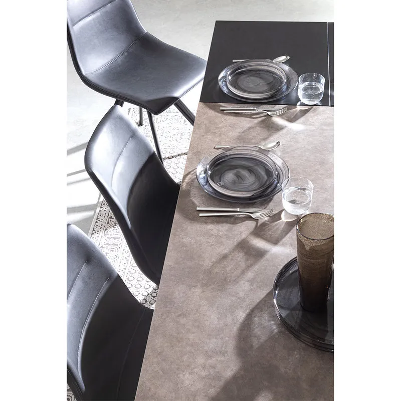 Bizzotto Tavolo allungabile Briva grigio-nero 160-220x90