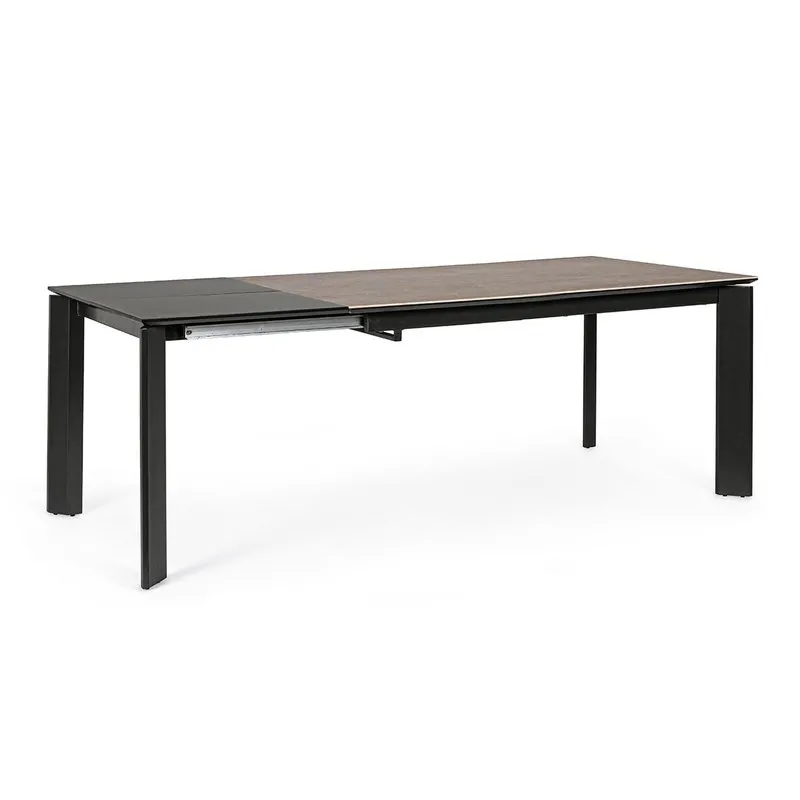 Bizzotto Tavolo allungabile Briva grigio-nero 160-220x90