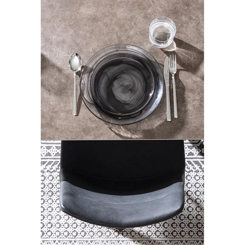 Bizzotto Tavolo allungabile Briva grigio-nero 160-220x90