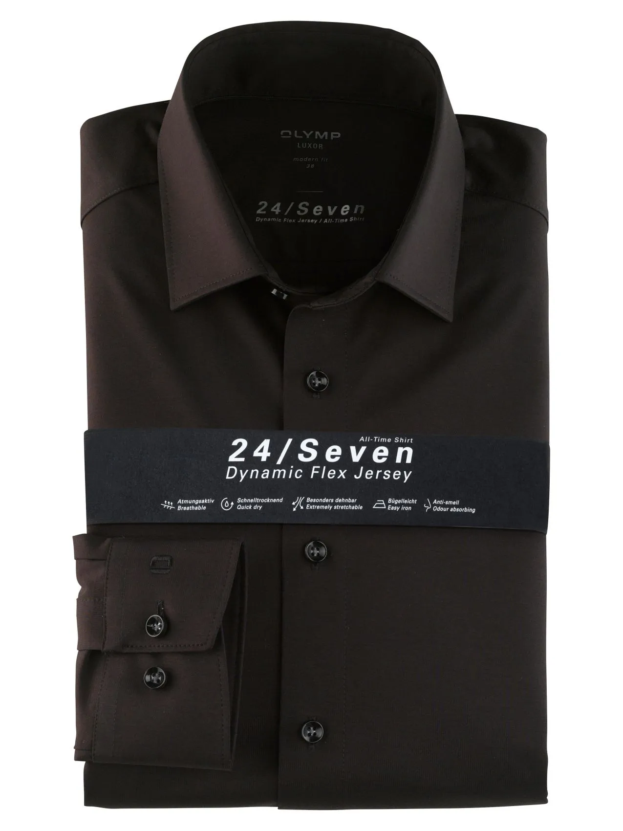 Black jersey shirt olymp modern fit