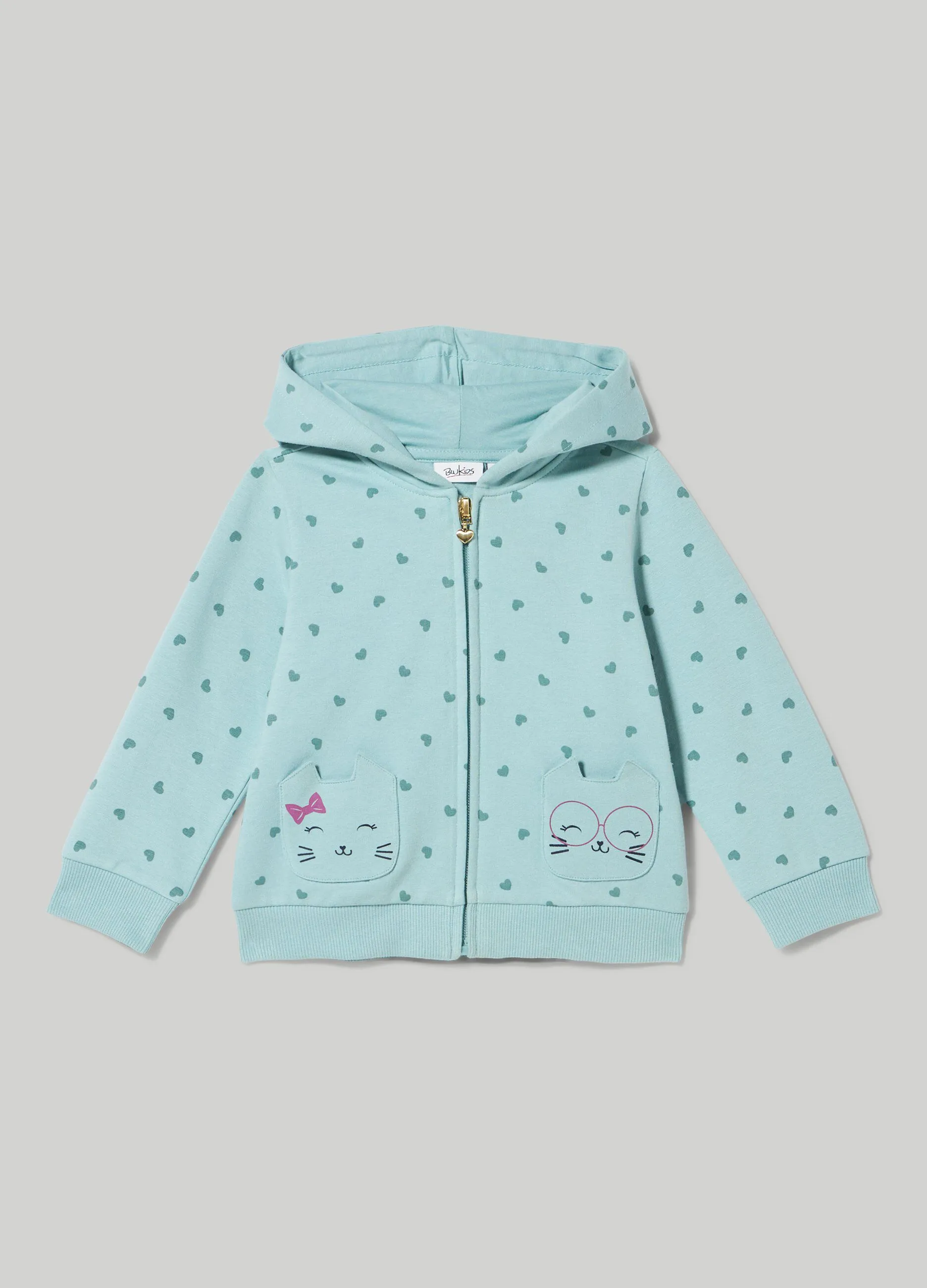 BLUKIDS  Felpa con cappuccio e stampe neonata