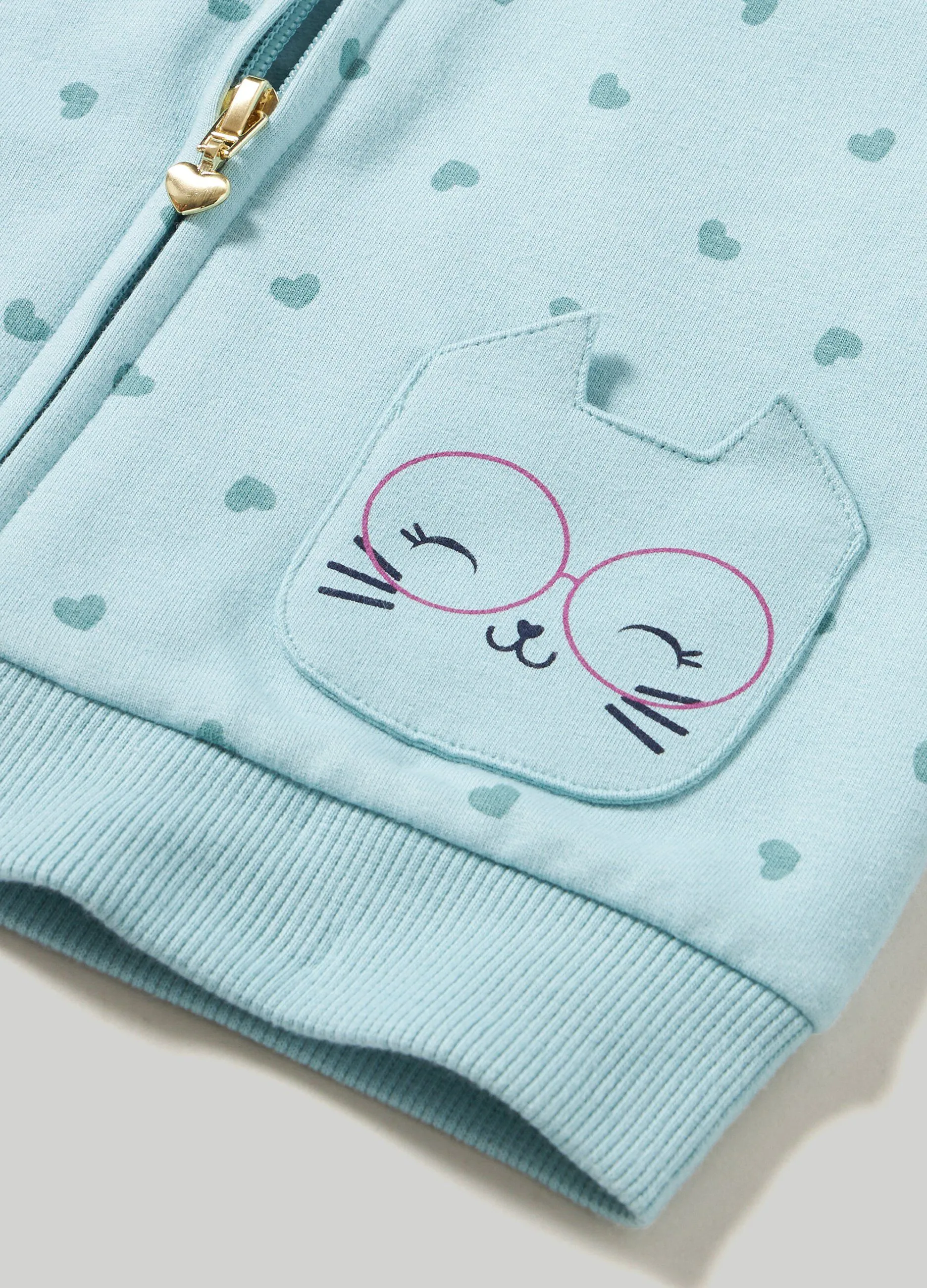 BLUKIDS  Felpa con cappuccio e stampe neonata