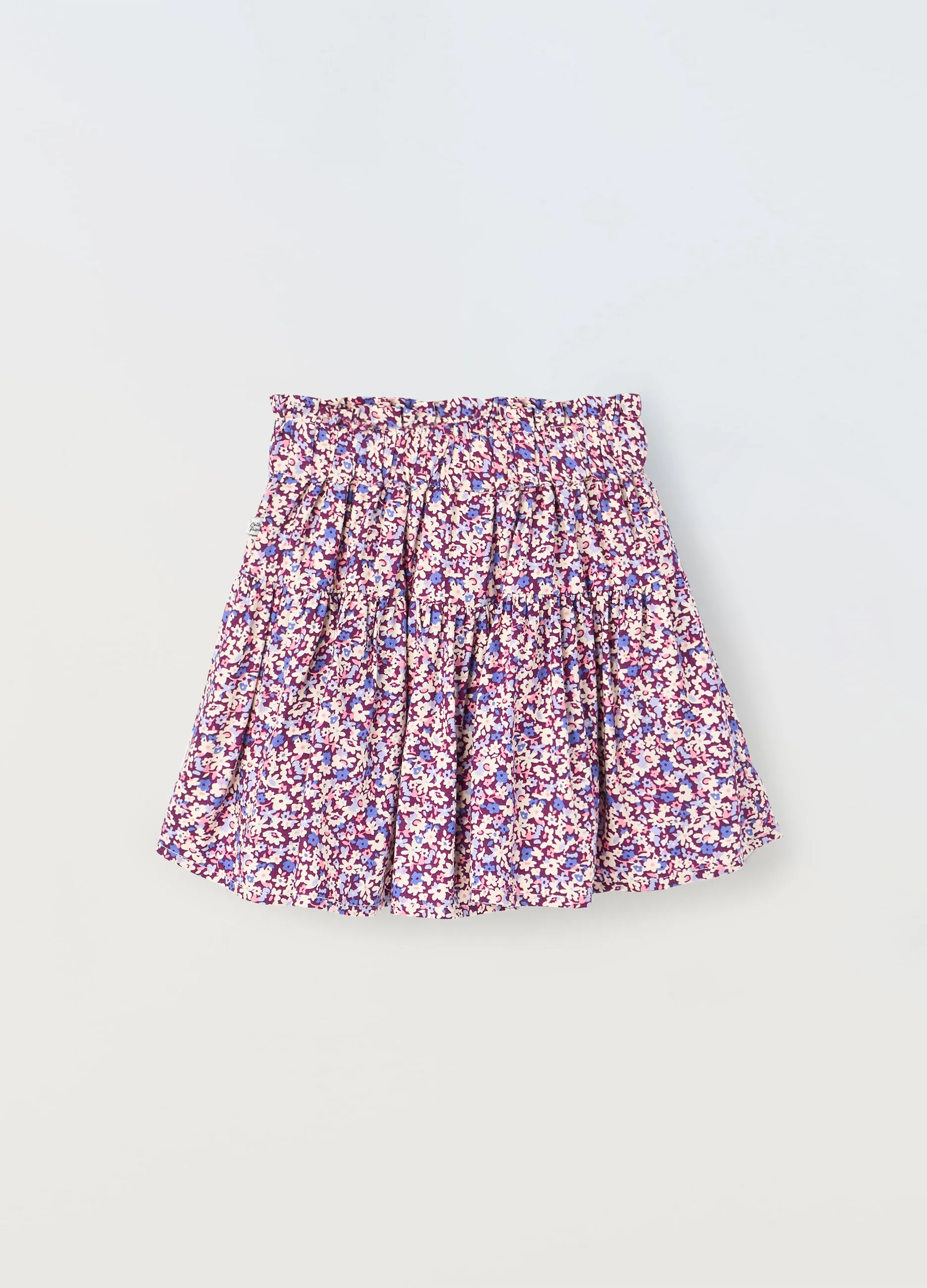 BLUKIDS  Gonna in pura viscosa con stampa bambina