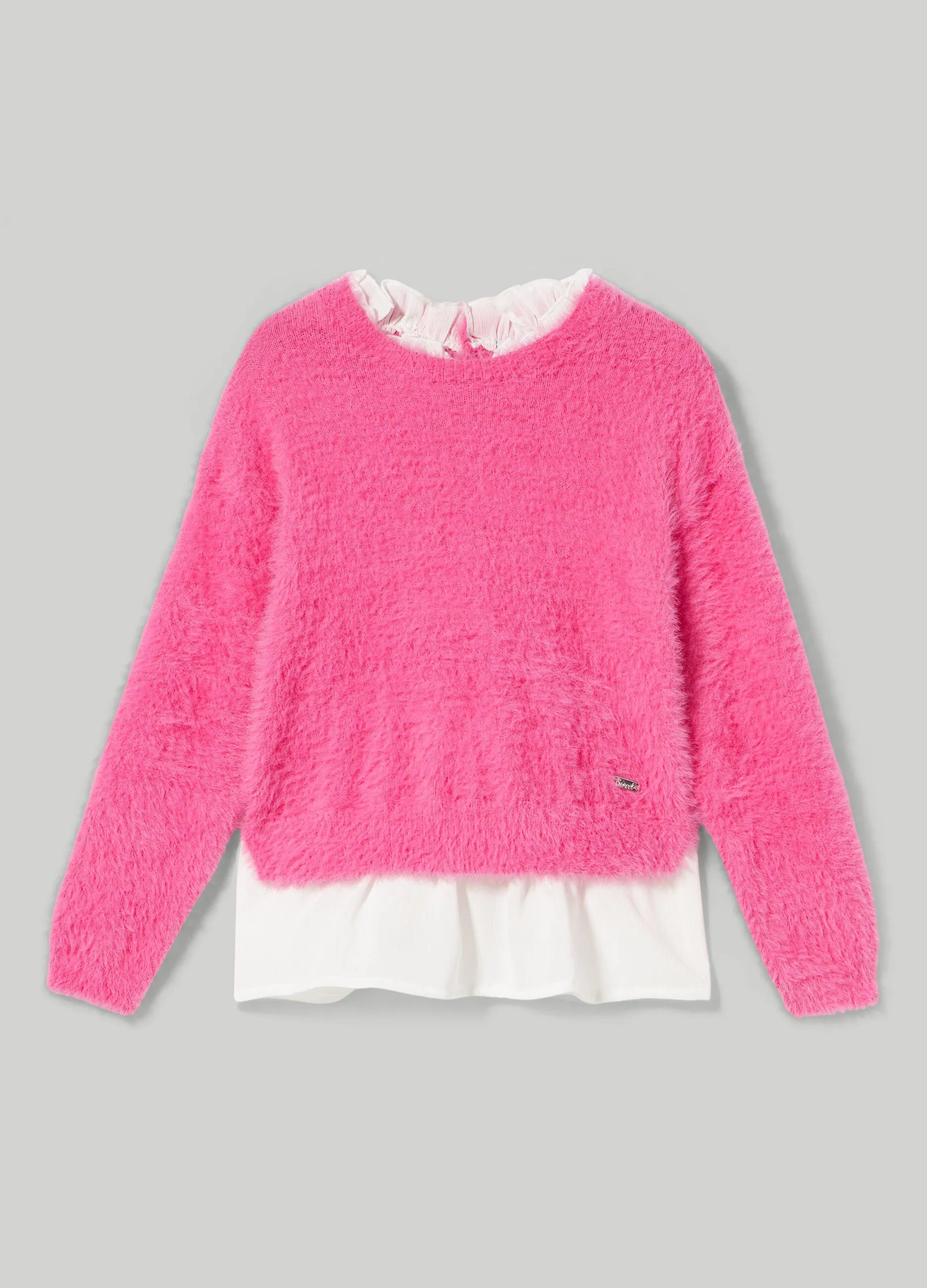BLUKIDS  Tricot in filato effetto pelliccia bambina