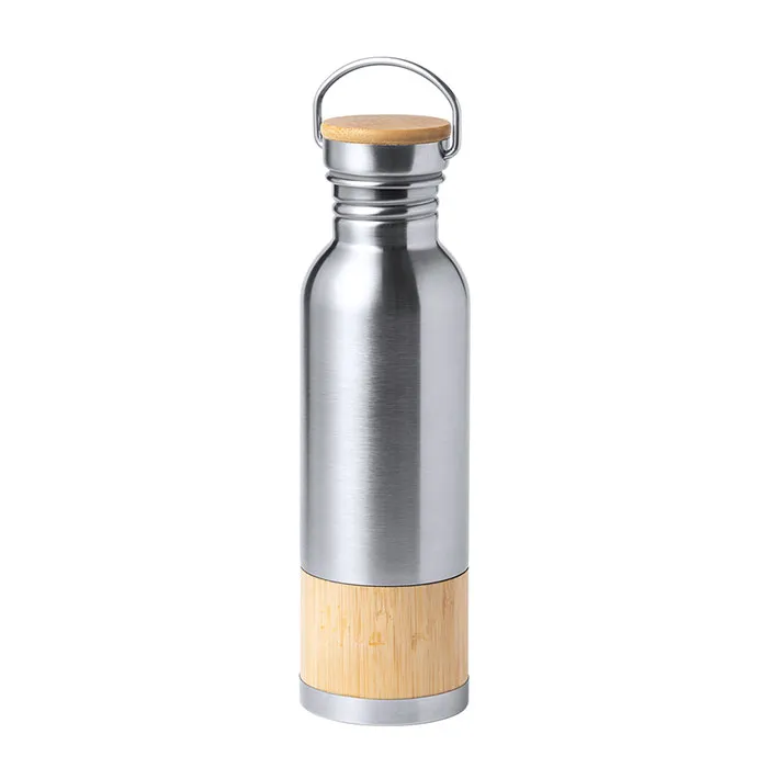Borraccia acciaio inox con dettagli in legno GAUCIX