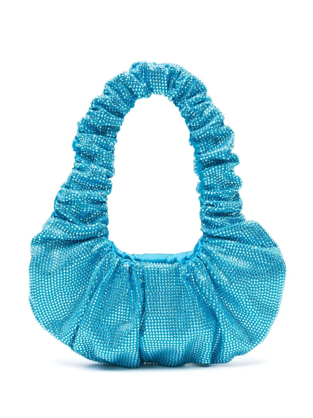 Borsa a mano con cristalli in blu - donna