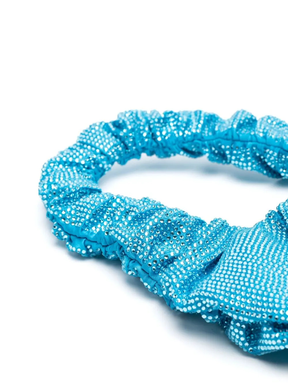 Borsa a mano con cristalli in blu - donna