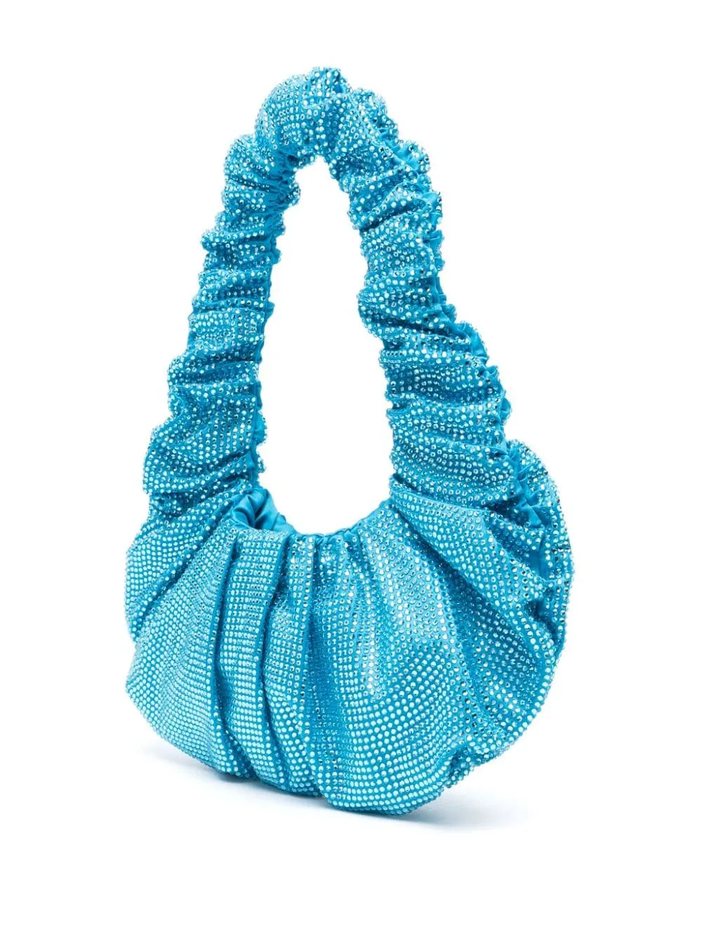 Borsa a mano con cristalli in blu - donna
